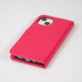 iPhone 15 Plus Case Hülle - Premium Flip - Dunkelrosa