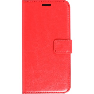 Samsung Galaxy S25+ Case Hülle - Premium Flip Leder Tasche - Rot