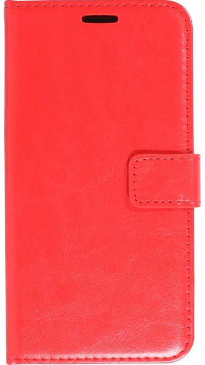 iPhone 13 mini Case Hülle - Premium Flip Leder Tasche - Rot