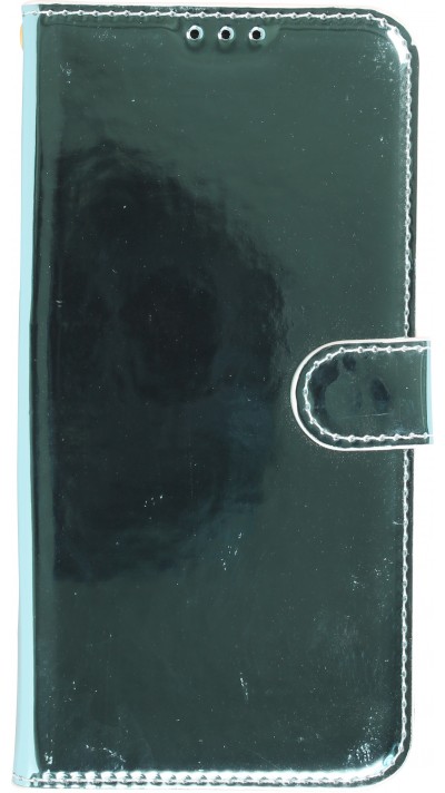 iPhone 14 Max Case Hülle - Flip Glatt brilliant glänzend & reflektierend mit Schlaufe - Deep Ocean