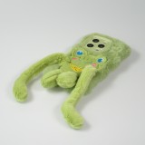 iPhone 14 Pro Case Hülle - Lustige Spass Hülle 3D flauschiger Frosch mit langen Armen - Grün