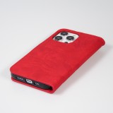 Fourre iPhone 15 Pro Max - Flip 3D en similicuir Oeil du tigre - Rouge