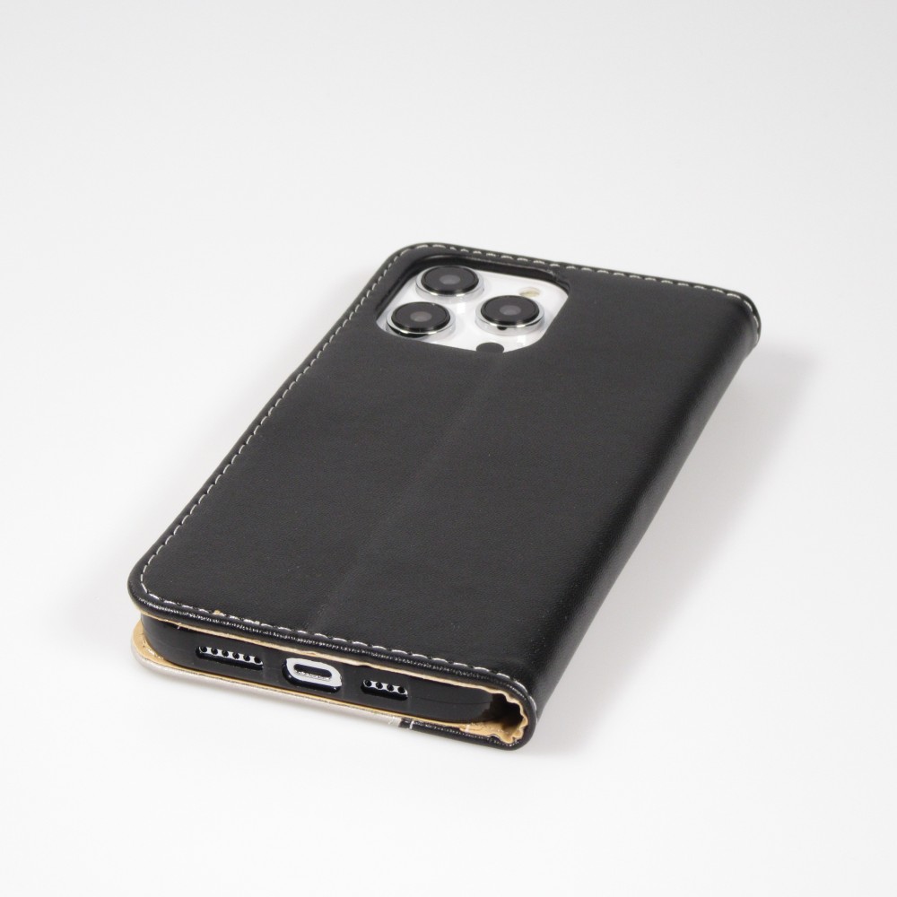 iPhone 14 Pro Max Case Hülle - Flip Geometrisch - Schwarz & weiss