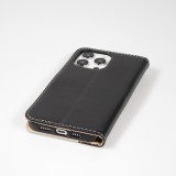 iPhone 14 Pro Max Case Hülle - Flip Geometrisch - Schwarz & weiss