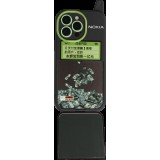 iPhone 14 Pro Case Hülle - Lustige Spass Hülle 3D Retro Nokia Phone mit Spiegel - Schwarz