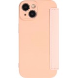 iPhone 15 Case Hülle - Flip weiches Silikon mit matt glatter Oberfläche - Beige