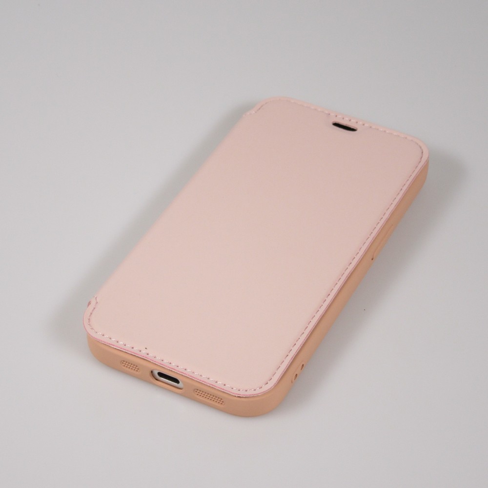 iPhone 15 Case Hülle - Flip weiches Silikon mit matt glatter Oberfläche - Beige