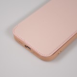 iPhone 15 Case Hülle - Flip weiches Silikon mit matt glatter Oberfläche - Beige