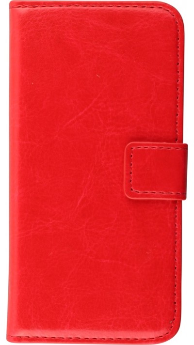 Hülle iPhone 7 Plus / 8 Plus - Premium Flip Leder Tasche - Rot