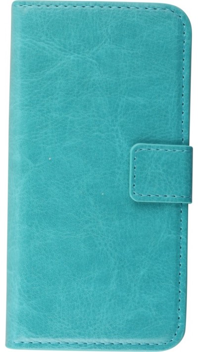 Hülle iPhone 7 Plus / 8 Plus - Premium Flip Leder Tasche - Türkis