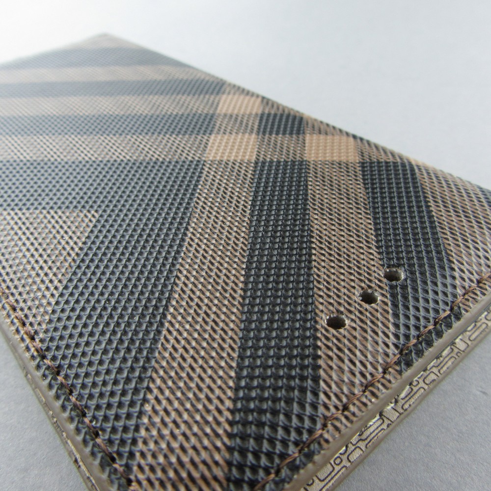 Hülle iPhone 7 / 8 / SE (2020, 2022) - Flip Lines - Braun