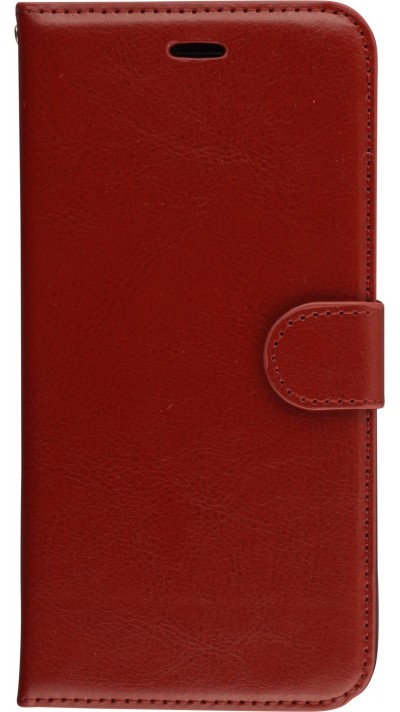 Hülle iPhone 7 Plus / 8 Plus - Premium Flip Leder Tasche - Braun