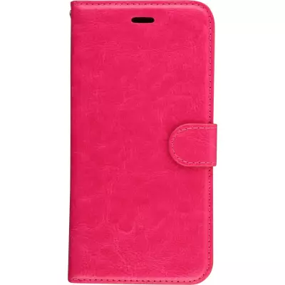 Hülle iPhone X / Xs - Premium Flip Leder Tasche - Dunkelrosa