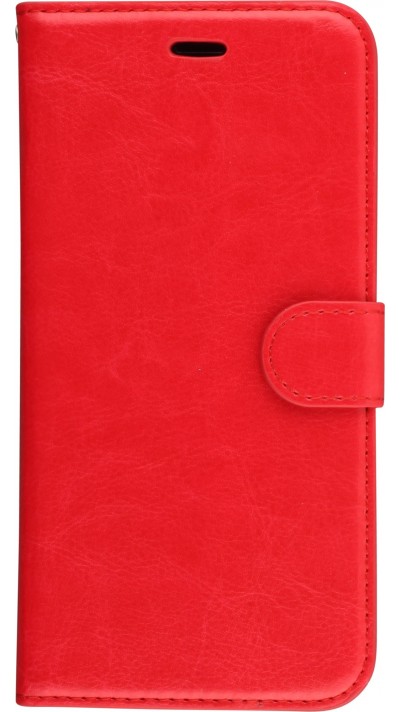 Hülle Samsung Galaxy S7 - Premium Flip Leder Tasche - Rot