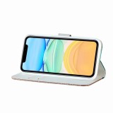 Hülle iPhone 7 / 8 / SE (2020, 2022) - Flip Croco Strass  blau