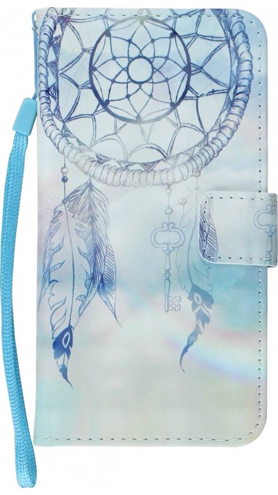 Hülle iPhone Xs Max - Flip 3D dreamcatcher - Hellblau