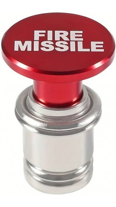 Fun Knopf Ersatz Universal Zigarrenanzünder 12V FIRE MISSILE lustige Dekoration Autoinnenraum - Rot