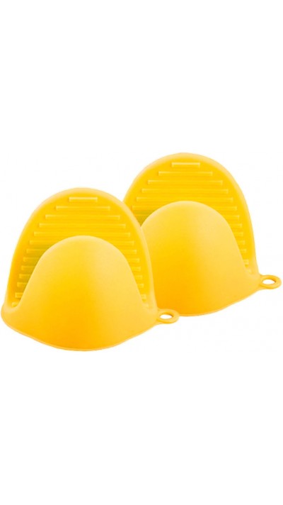 Hitzebeständige Silikon Schutz Handschuhe Universalgrösse für Bachofen - Gelb