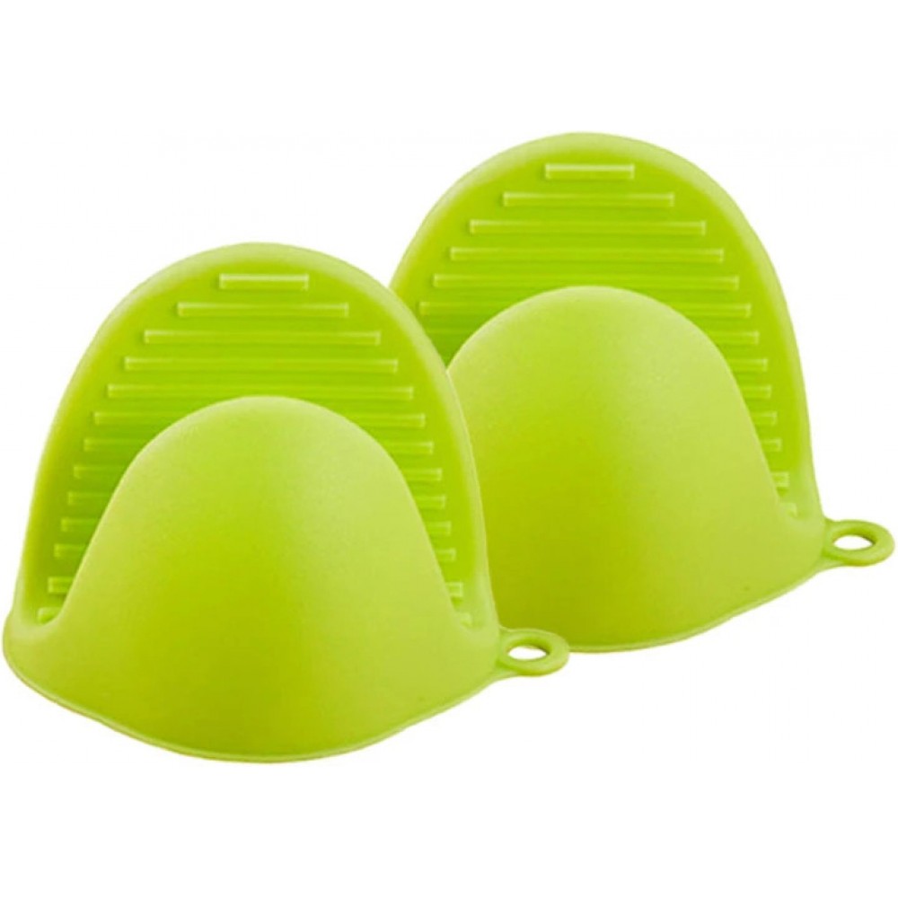 Gants de protection en silicone résistant à la chaleur de taille universelle pour le four - Vert