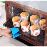 Gants de protection en silicone résistant à la chaleur de taille universelle pour le four - Vert