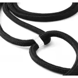 Hülle iPhone X / Xs - Gummi transparent mit Seil - Schwarz