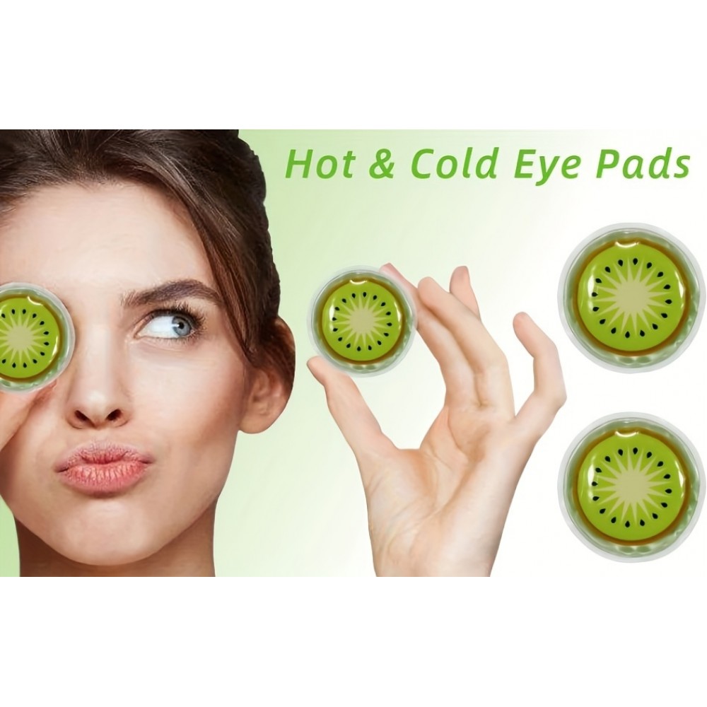 Wiederverwendbare Kiwi-K&uuml;hlgele f&uuml;r Augen und Gesicht - K&auml;ltebehandlung (4 St&uuml;ck)