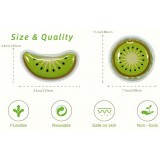 Wiederverwendbare Kiwi-K&uuml;hlgele f&uuml;r Augen und Gesicht - K&auml;ltebehandlung (4 St&uuml;ck)