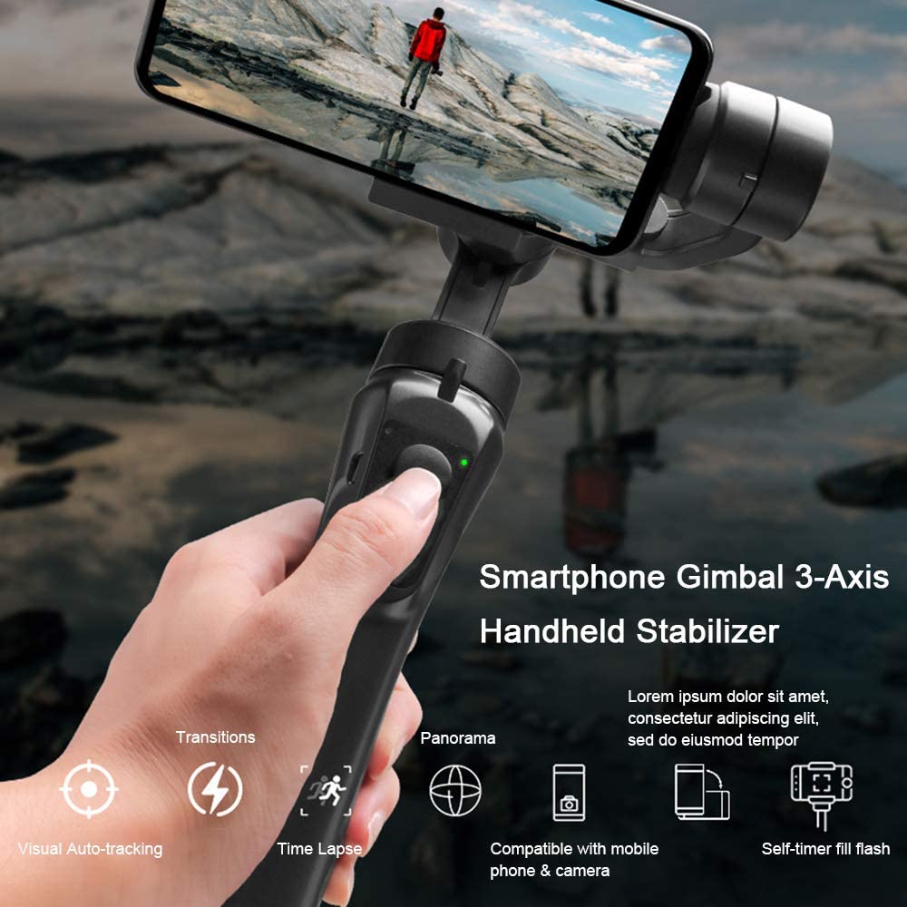 Gimbal Automatischer 3-Achsen-Stabilisator für Smartphones