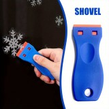 Grattoir en plastique pour vignette voiture - Bleu