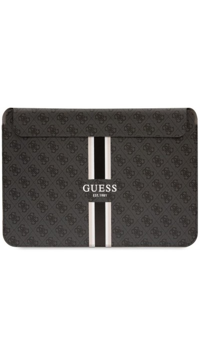 Guess Logo Stripes Laptop & MacBook Hülle für 16" - Schwarz