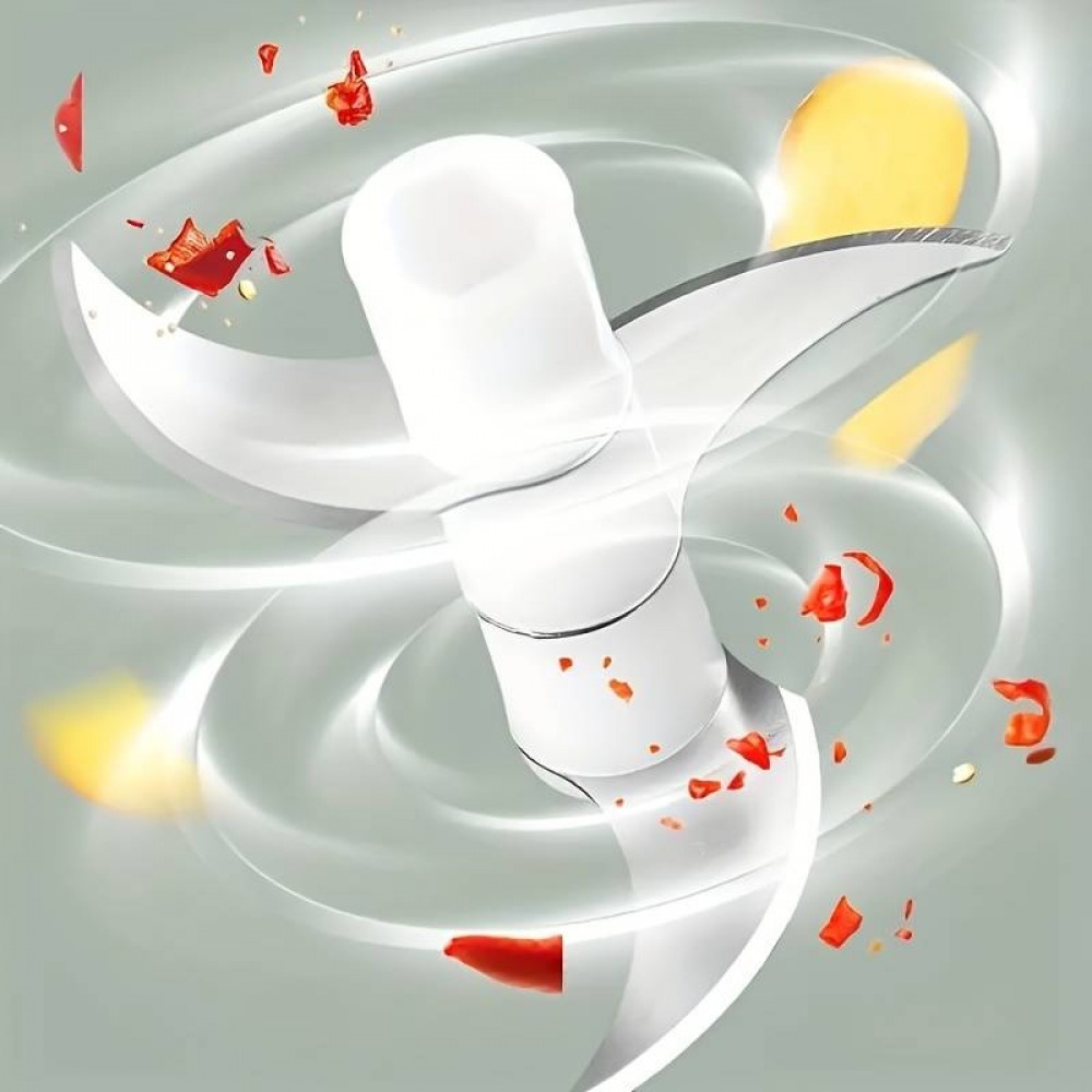 Robuster und langlebiger elektrischer Mini Fleischwolf 250ml USB - Zerkleinerer für Fleisch und Gemüse - Grün