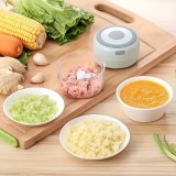 Robuster und langlebiger elektrischer Mini Fleischwolf 250ml USB - Zerkleinerer für Fleisch und Gemüse - Grün