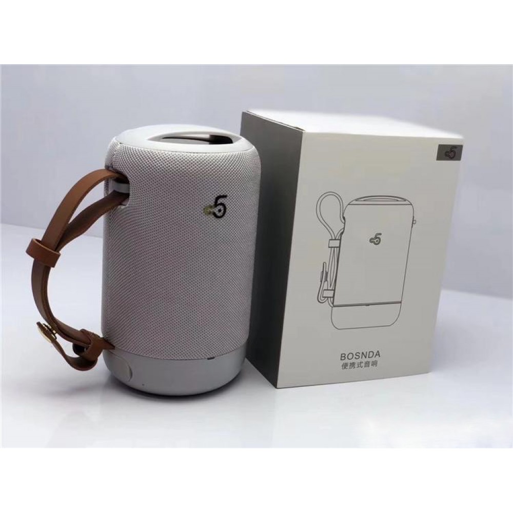 Bosnda Tragbare kabellose Bluetooth Lautsprecher - IP65 Wasserdicht + 3D Surround Sound - Weiss