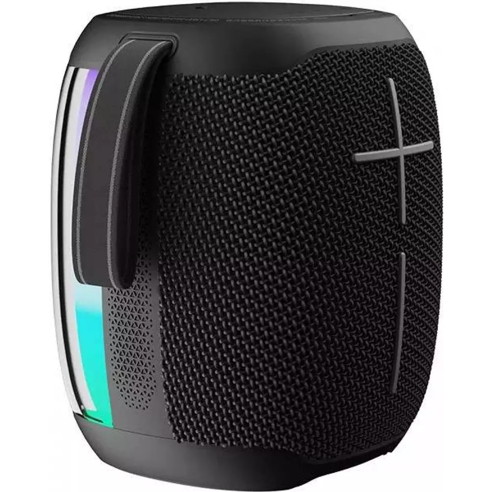 Bluetooth-Lautsprecher LED Leuchtender tragbarer kabelloser Sanag V12S Pro transparenter Kunststoffrückseite - Schwarz