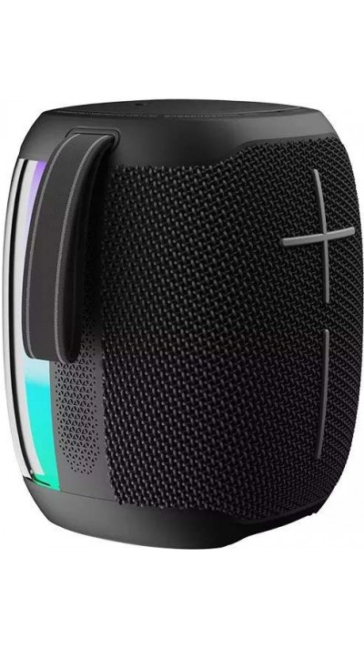  Bluetooth-Lautsprecher LED Leuchtender tragbarer kabelloser Sanag V12S Pro transparenter Kunststoffrückseite - Schwarz
