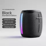 Bluetooth-Lautsprecher LED Leuchtender tragbarer kabelloser Sanag V12S Pro transparenter Kunststoffrückseite - Schwarz