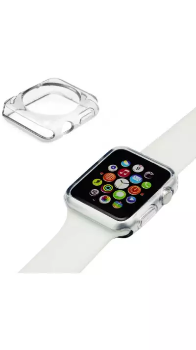 Hülle Apple Watch 42mm - Gummi Transparent Silikon Gel Simple Super Clear flexibel
