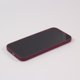 iPhone 15 Case Hülle - Soft-Shell silikon cover mit MagSafe und Kameraschutz - Bordeaux