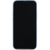 iPhone 15 Case Hülle - Soft-Shell silikon cover mit MagSafe und Kameraschutz - Blau grau