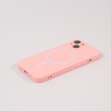 iPhone 13 Case Hülle - Soft-Shell silikon cover mit MagSafe und Kameraschutz - Rosa