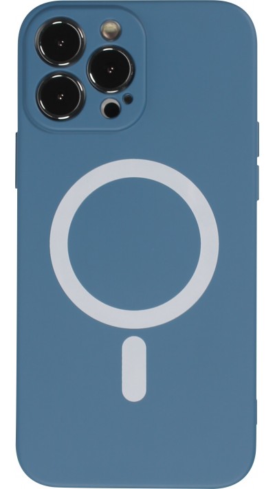 iPhone 13 Pro Case Hülle - Soft-Shell silikon cover mit MagSafe und Kameraschutz - Blau