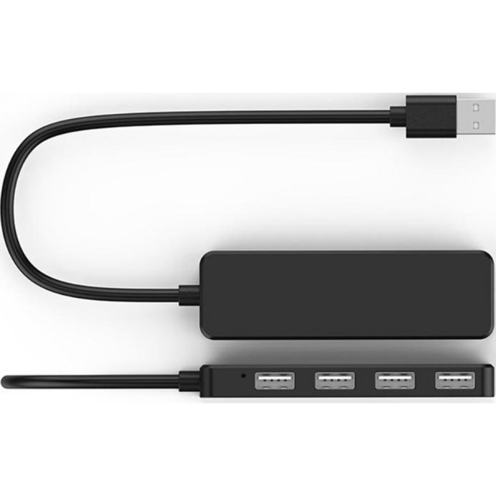 4-Port USB Hub Highspeed Multiport extra flach 4x USB-A / PC / Laptop / TV Multistecker - Weiss