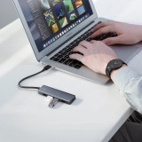 Ugreen USB Hub 4x USB3.2 High Performance schnellübertragung 5Gbps mit Micro USB Power Anschluss - Grau