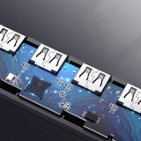 Ugreen USB Hub 4x USB3.2 High Performance schnellübertragung 5Gbps mit Micro USB Power Anschluss - Grau