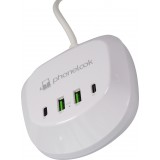 USB-A / USB-C Multi-Stecker Ladestation 40W PhoneLook - Weiss