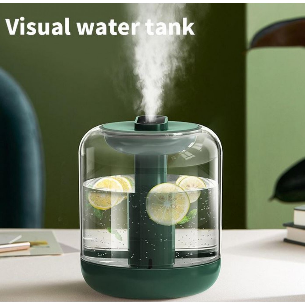 Luftbefeuchter 1000 ml Duftöl Diffusor inkl. LED Licht und transparenter Wassertank - Grün