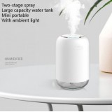 Humidificateur portable H03 avec lumière d'ambiance LED - Blanc