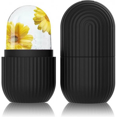 Ice Face Roller Gesichtsmassage Kryotherapie Silikon-Werkzeug Hautpflege und Massage - Schwarz
