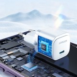 JOYROOM Mini USB-C Ladegerät 20W PowerDelivery fast charger + USB-C zu Lightning Ladekabel - Weiss