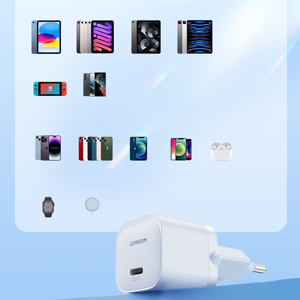 JOYROOM Mini USB-C Ladegerät 20W PowerDelivery fast charger + USB-C zu Lightning Ladekabel - Weiss
